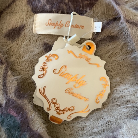 Simply Couture Long Sleeve Multi Color Print Sparkle Sweater Size L NWT - Picture 7 of 8